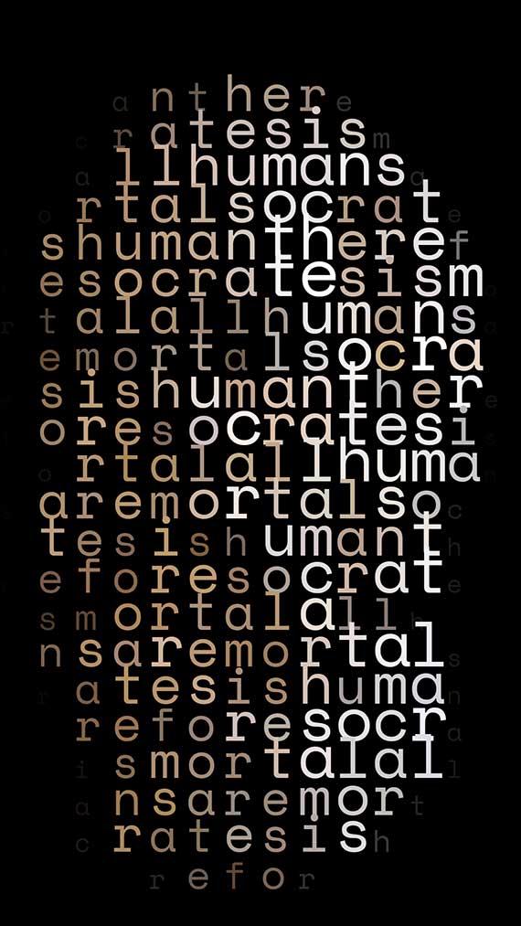 All humans are mortal Socrates is human therefore Socrates is mortal. Digital Dilettante, Artist Gallery, ASCII art, Digital art, NFT, Opensea, Foundation, Boudoir photo, Erotic art, Photography