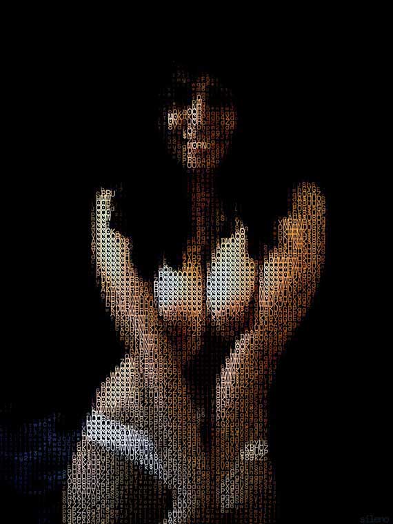 Gisselle. Digital Dilettante, Artist Gallery, ASCII art, Digital art, NFT, Opensea, Foundation, Boudoir photo, Erotic art, Photography